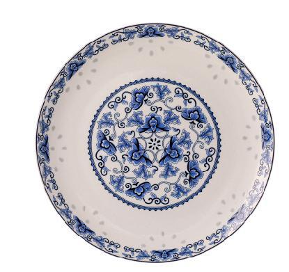 Classic Blue Floral Porcelain Plate
