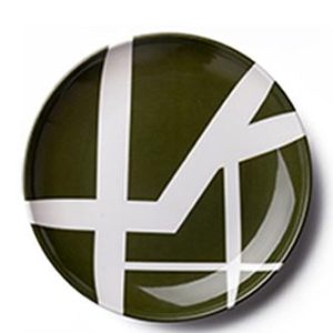 Modern Geometric Olive Plate