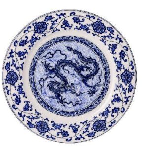 Imperial Blue Dragon Dinner Plate