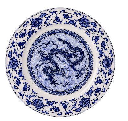 Imperial Blue Dragon Dinner Plate