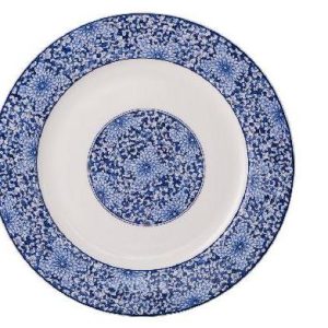 Royal Blue Floral Porcelain Plate