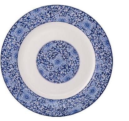 Royal Blue Floral Porcelain Plate