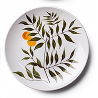 Citrus Leaf Ceramic Plate