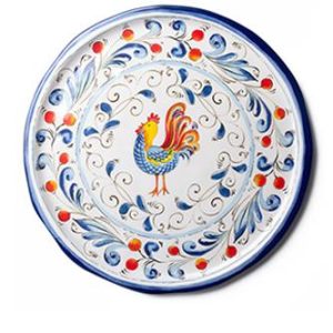 Rooster Charm Hand-Painted Plate